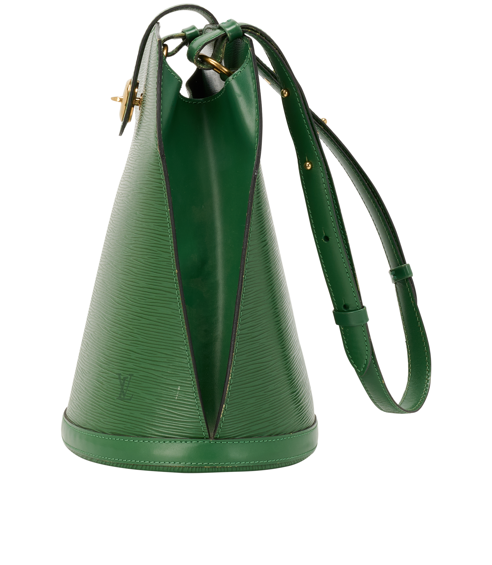 Vintage Cluny, &pound;450, Handbags, Green, Leather, Bottom view